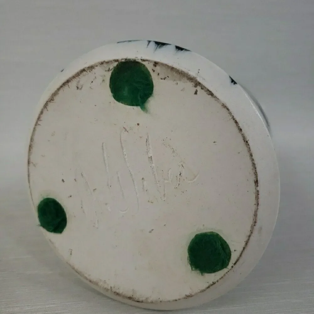 Studio Art Pottery Vase Bamboo Motif 9